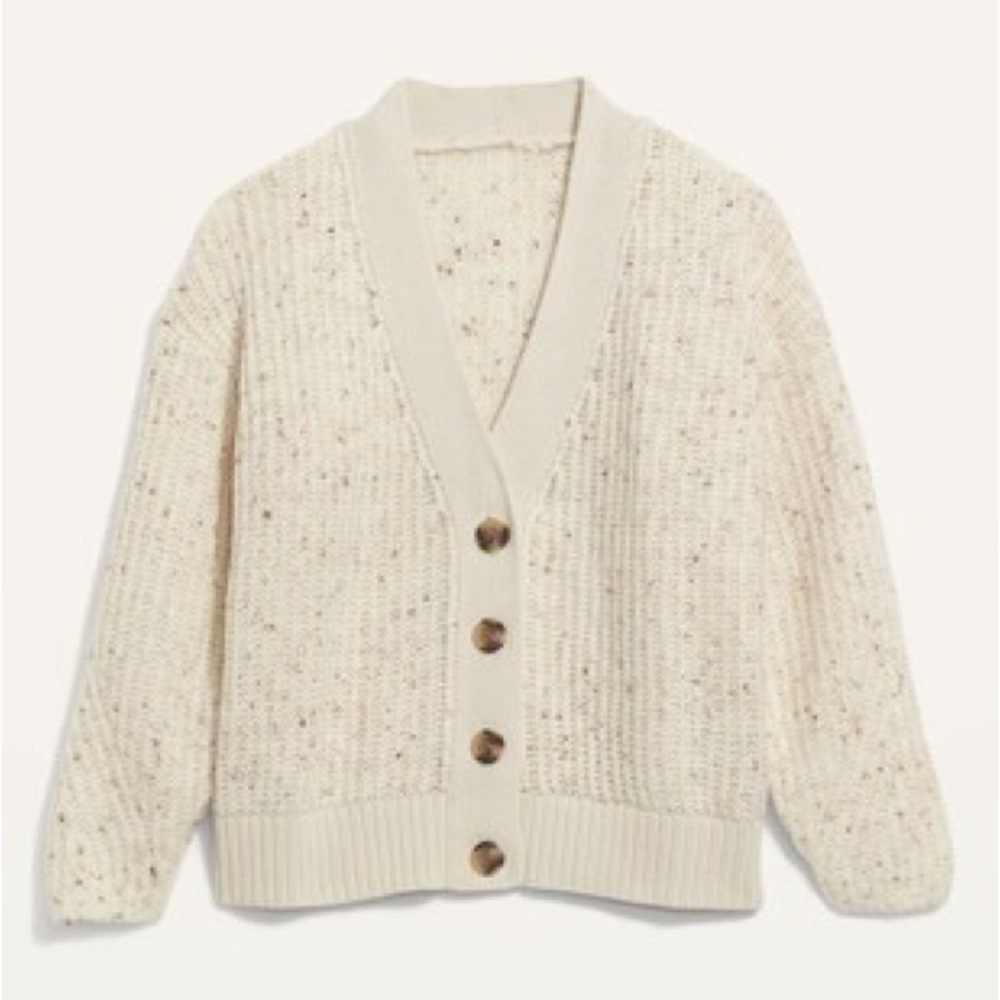 Old Navy Cozy Shaker Stitch Cardian in “Cream”